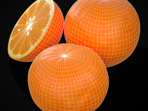 3D Navel Oranges 3D Model