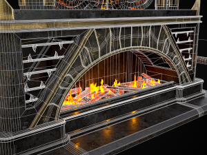 Dark Sci-fi Fire Pit model 3D Model