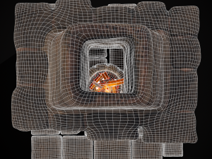 Medieval Mud Stone Fireplace 3D Modelo 3D