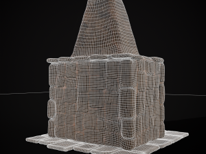 Medieval Mud Stone Fireplace 3D Modelo 3D