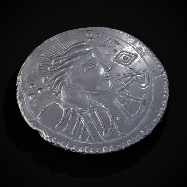 Silver Penny Of Cynethryth 3D-Modell .c4d .max .obj .3ds .fbx .stl .blend 