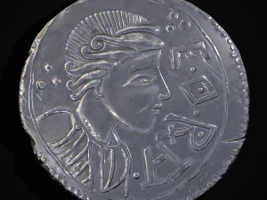 Silver Penny Of Cynethryth 3D Model