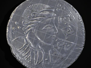 Silver Penny Of Cynethryth 3D Model