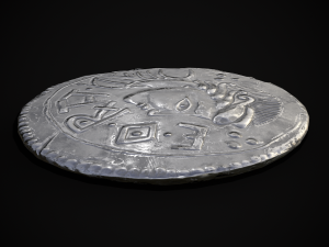 Silver Penny Of Cynethryth 3D-Modell
