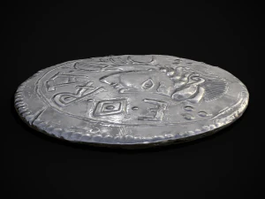 Silver Penny Of Cynethryth 3D Model