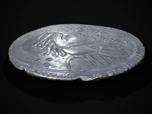 Silver Penny Of Cynethryth 3D Model