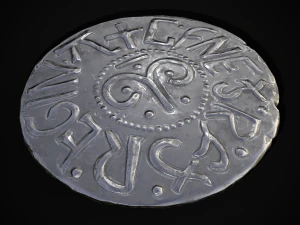 Silver Penny Of Cynethryth 3D Model