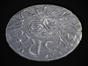 Silver Penny Of Cynethryth 3D-Modell