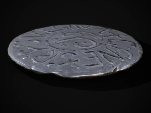 Silver Penny Of Cynethryth 3D Model