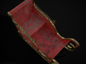 Childrens Red Winter Sleigh model 3Dモデル