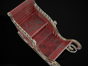 Childrens Red Winter Sleigh model 3Dモデル