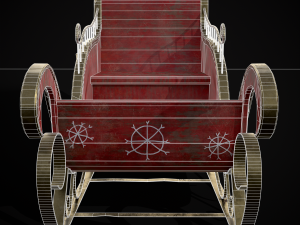 Childrens Red Winter Sleigh model 3Dモデル