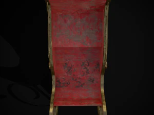 Childrens Red Winter Sleigh model 3D Model
