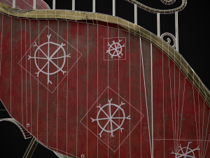 Childrens Red Winter Sleigh model 3Dモデル