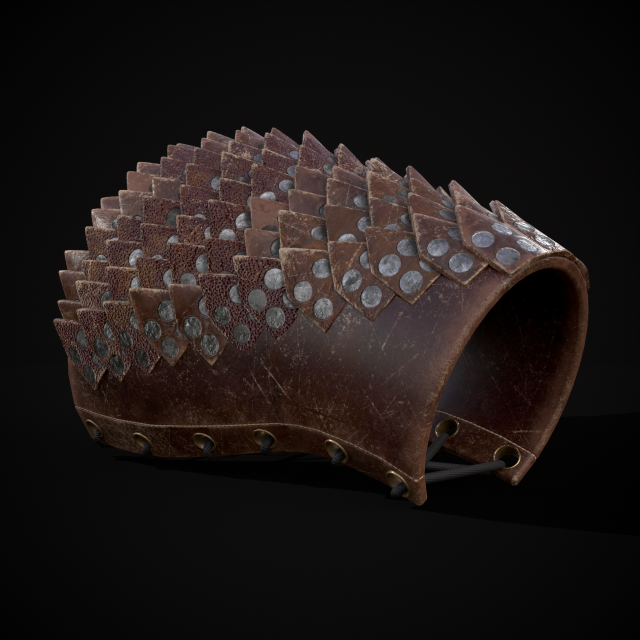 Leather Dragon Bracers 3D Modello 3D .c4d .max .obj .3ds .fbx .stl .blend 