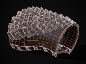 Leather Dragon Bracers 3D Modello 3D