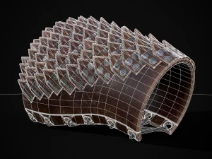 Leather Dragon Bracers 3D 3D Model