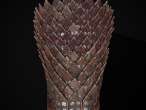 Leather Dragon Bracers 3D Modello 3D