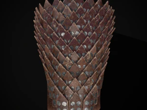 Leather Dragon Bracers 3D 3D Model