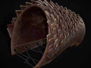 Leather Dragon Bracers 3D 3D Model