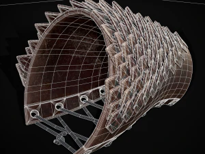 Leather Dragon Bracers 3D 3D Model
