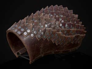 Leather Dragon Bracers 3D 3D Model