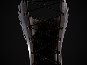 Leather Dragon Bracers 3D Modello 3D