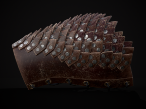 Leather Dragon Bracers 3D Modello 3D