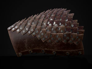 Leather Dragon Bracers 3D 3D Model