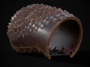 Leather Dragon Bracers 3D Modello 3D