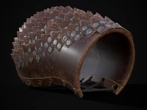 Leather Dragon Bracers 3D 3D Model