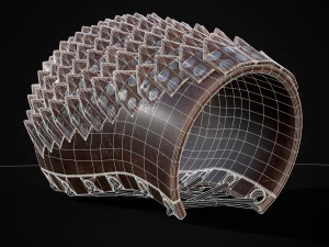 Leather Dragon Bracers 3D 3D Model