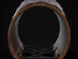 Leather Dragon Bracers 3D 3D Model