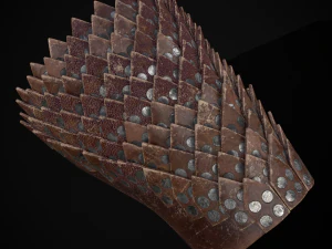 Leather Dragon Bracers 3D 3D Model