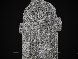 Knotted Engraved Cross Standard Gravestone Modelo 3D