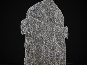 Knotted Engraved Cross Standard Gravestone Modelo 3D