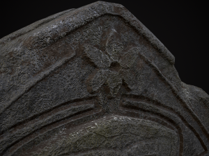 Knotted Engraved Cross Standard Gravestone Modelo 3D