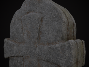 Knotted Engraved Cross Standard Gravestone Modelo 3D