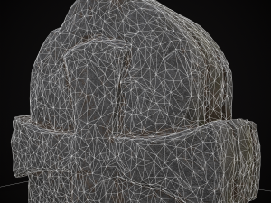 Knotted Engraved Cross Standard Gravestone Modelo 3D