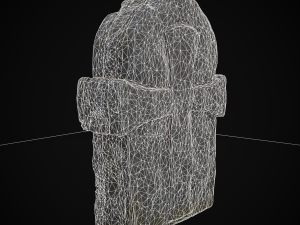 Knotted Engraved Cross Standard Gravestone Modelo 3D