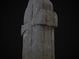 Knotted Engraved Cross Standard Gravestone Modelo 3D