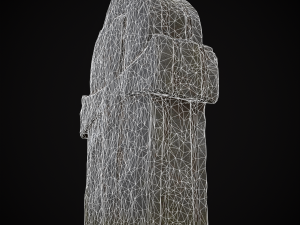 Knotted Engraved Cross Standard Gravestone Modelo 3D