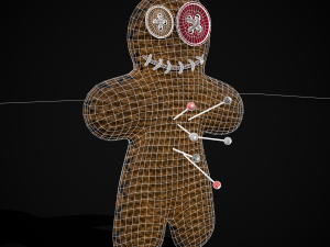 Simple Burlap Pin Effigy 3D Modell