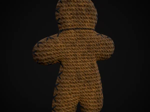 Efigie de alfiler de arpillera simple Modelo 3D