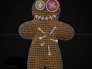 Efigie de alfiler de arpillera simple Modelo 3D