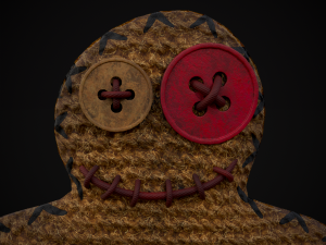 Simple Burlap Pin Effigy 3D Modell