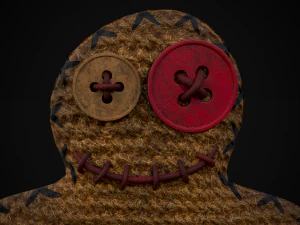 Efigie de alfiler de arpillera simple Modelo 3D