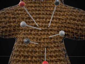 Efigie de alfiler de arpillera simple Modelo 3D