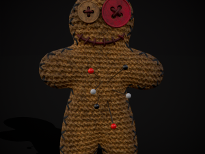 Simple Burlap Pin Effigy 3D Modell