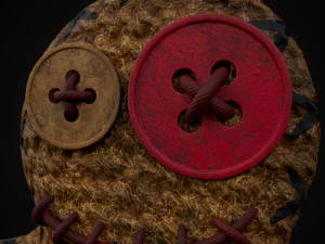 Efigie de alfiler de arpillera simple Modelo 3D